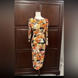 Givenchy Multicolor Floral Long Sleeve Dress